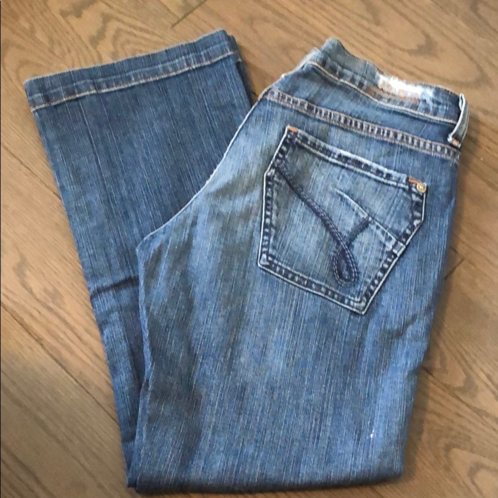 James cured crop jeans